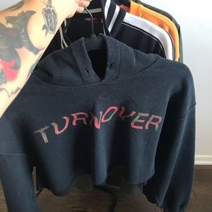 Cropped band hoodie from Turnover M